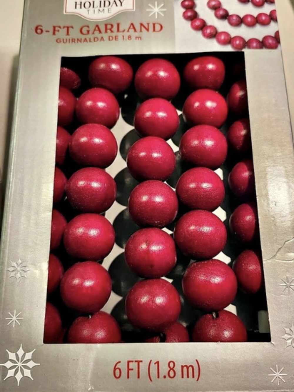 Holiday Time 6-Ft Garland Red ×3